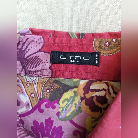 ETRO Milano Patterned Cotton Button Down Shirt - Picture 5 of 6